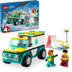 Alternative view 1 of LEGO® City Great Vehicles Emergency Ambulance and Snowboarder 60403 (Retiring Soon)