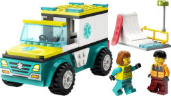 Alternative view 2 of LEGO® City Great Vehicles Emergency Ambulance and Snowboarder 60403 (Retiring Soon)