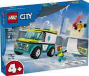 Alternative view 6 of LEGO® City Great Vehicles Emergency Ambulance and Snowboarder 60403 (Retiring Soon)