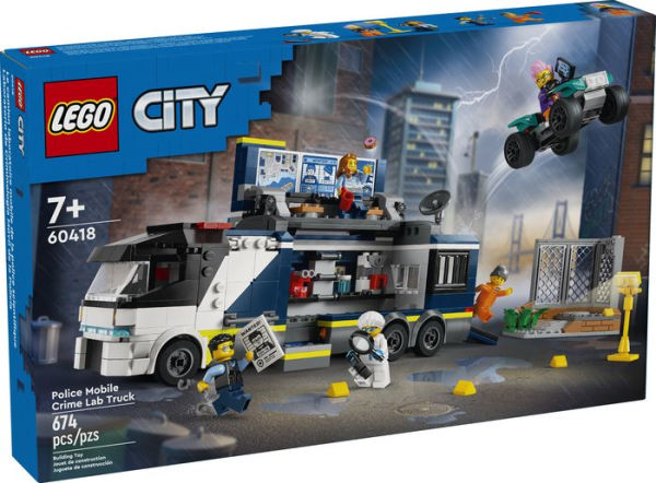 LEGO CITY 60418 CAMION LABORATORIO MOBILE DELLA POLIZIA, GIOCATTOLO PER  BAMBINI DI 7+ ANNI CON QUAD BIKE E 5 MINIFIGURE - Toys Center