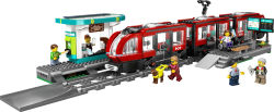 Alternative view 2 of LEGO City Trains Downtown Streetcar and Station 60423