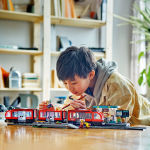 Alternative view 4 of LEGO City Trains Downtown Streetcar and Station 60423