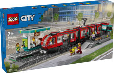 Alternative view 6 of LEGO City Trains Downtown Streetcar and Station 60423