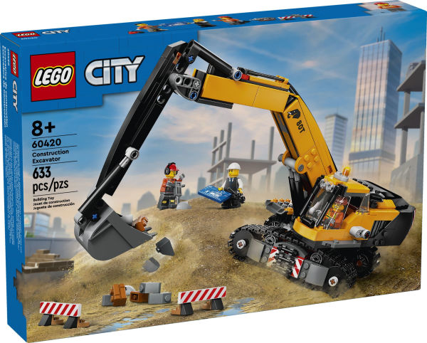 LEGO City Big Vehicles Yellow Construction Excavator 60420