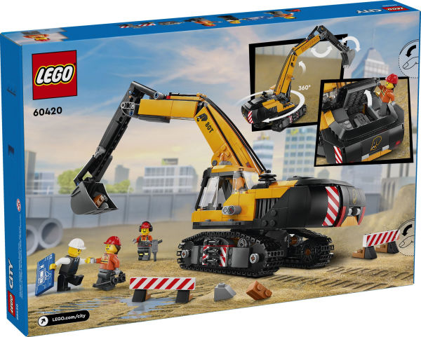 LEGO City Big Vehicles Yellow Construction Excavator 60420