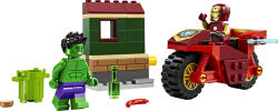 Alternative view 2 of LEGO Super Heroes Marvel Iron Man with Bike and The Hulk 76287