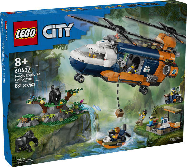 LEGO City Exploration Jungle Explorer Helicopter at Base Camp 60437