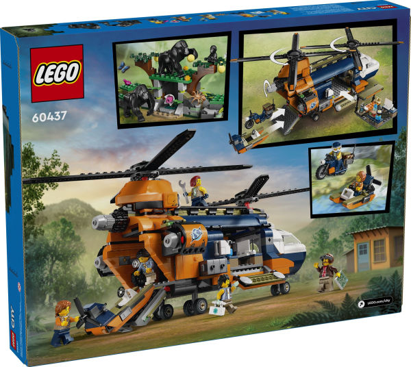 LEGO City Exploration Jungle Explorer Helicopter at Base Camp 60437