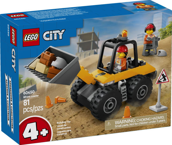LEGO City Great Vehicles Yellow Construction Wheel Loader 60450