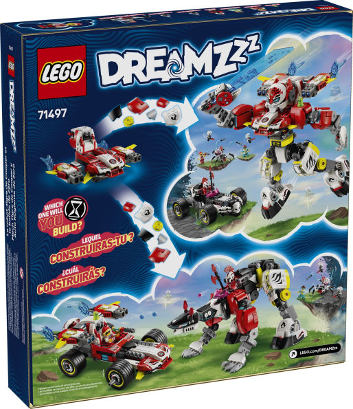 LEGO DREAMZzz Cooper's Tiger Mech & Zero's Hot Rod Car 71497