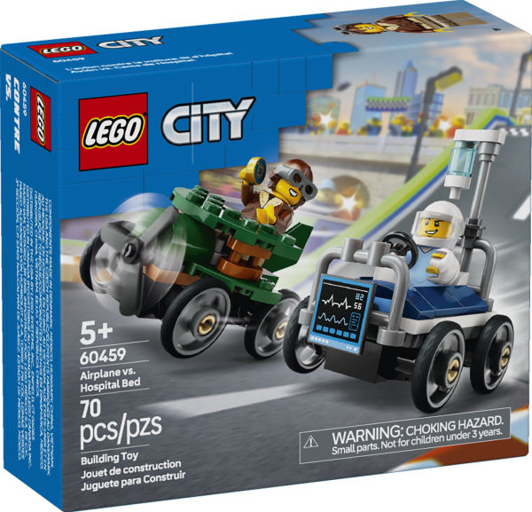 LEGO City Great Vehicles Airplane vs. Hospital Bed Race Car Pack 60459