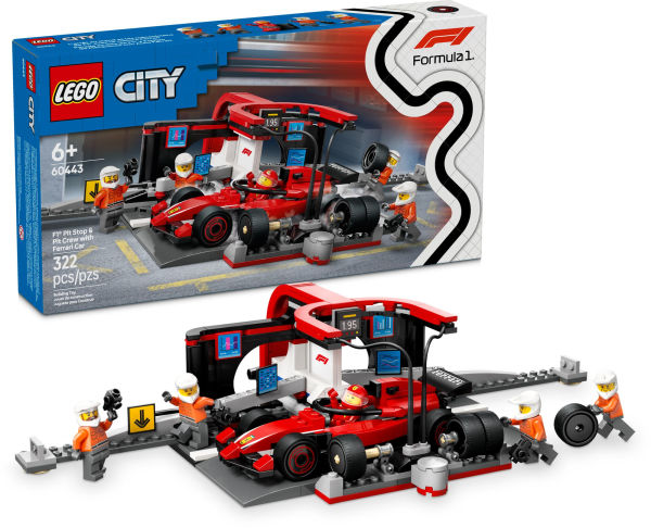 LEGO City Formula 1 F1® Pit Stop & Pit Crew with Ferrari Car 60443