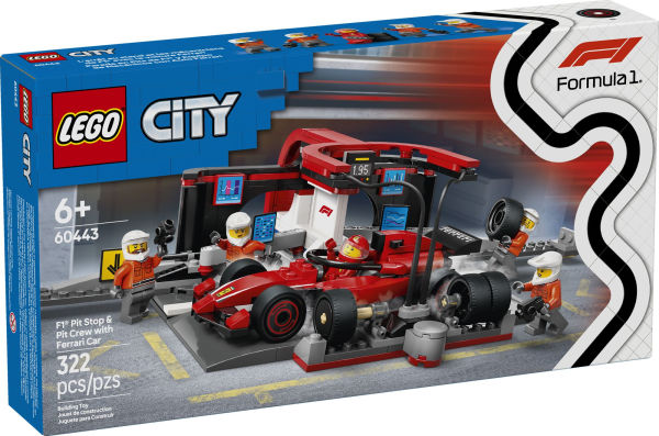 LEGO City Formula 1 F1® Pit Stop & Pit Crew with Ferrari Car 60443