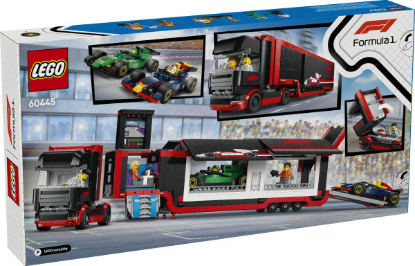 LEGO City Formula 1 F1® Truck with RB20 & AMR24 F1® Cars 60445