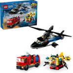 Alternative view 1 of LEGO City Great Vehicles Helicopter, Fire Truck & Submarine Remix 60462
