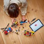 Alternative view 3 of LEGO City Great Vehicles Helicopter, Fire Truck & Submarine Remix 60462
