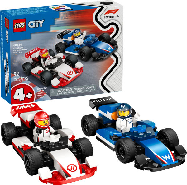 LEGO City Formula 1 F1® Williams Racing & Haas F1® Race Cars 60464