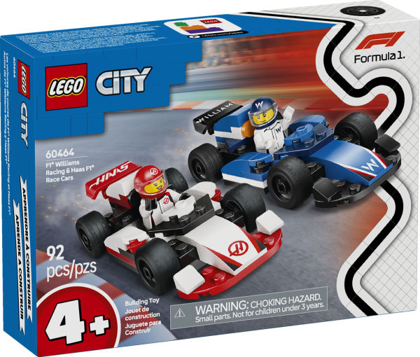 LEGO City Formula 1 F1® Williams Racing & Haas F1® Race Cars 60464