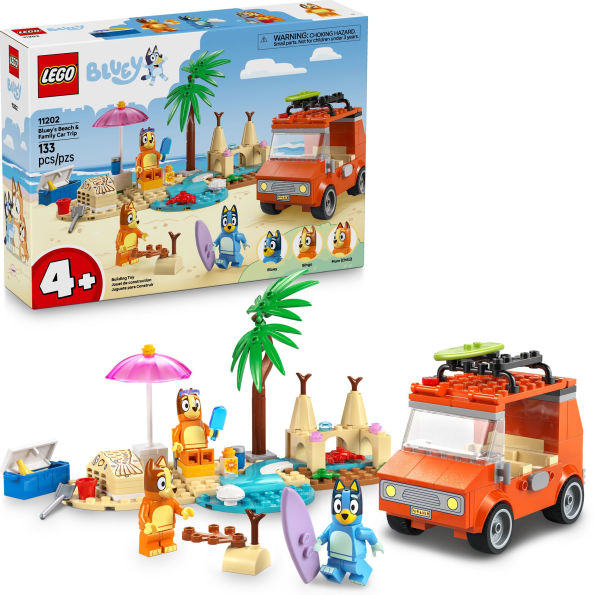 LEGO Bluey Bluey's Beach & Family Car Trip 11202