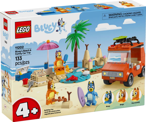 LEGO Bluey Bluey's Beach & Family Car Trip 11202