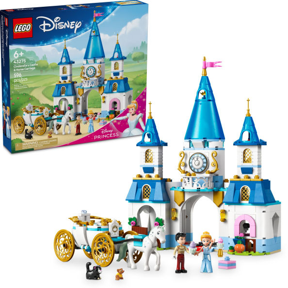 LEGO Disney Princess Cinderella's Castle & Horse Carriage 43275