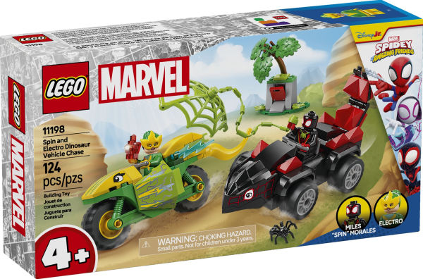 LEGO Spidey Spin and Electro Dinosaur Vehicle Chase 11198