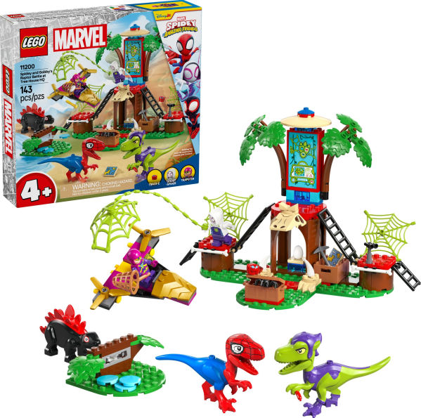 LEGO Spidey Spidey and Gobby's Raptor Battle at Tree House HQ 11200