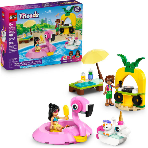 LEGO Friends Unicorn & Flamingo Pool Party 42658