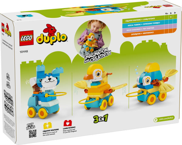 LEGO DUPLO Town 3in1 Animals on Wheels 10448