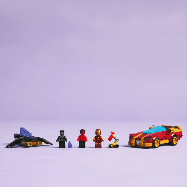 LEGO Super Heroes Marvel Iron Man Car & Black Panther vs. Red Hulk 76310