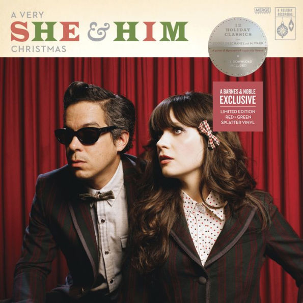 A Very She & Him Christmas [Red and Green Splatter On Solid White Vinyl] [B&N Exclusive]