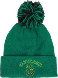 Title: Harry Potter Slytherin Cuffed Beanie with Pom and Embroidered Details