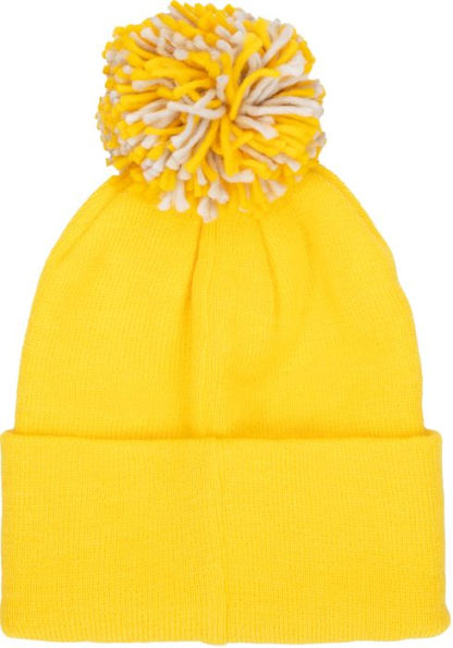 Harry Potter Hufflepuff Cuffed Beanie with Pom and Embroidered Details