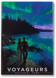 Title: Voyageurs NP Northern Lights Magnet