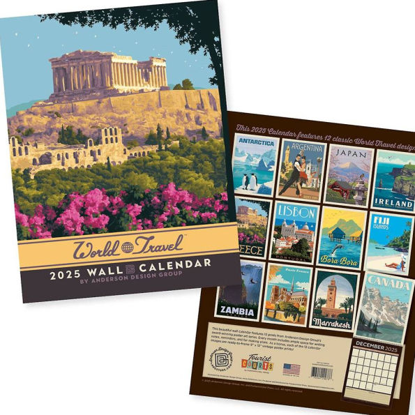 2025 World Travel Wall Calendar