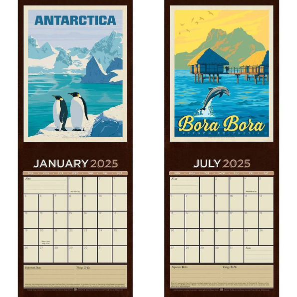 2025 World Travel Wall Calendar