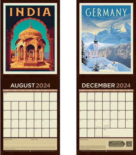 World Travel Calendar 2024 by Anderson Design Group Barnes & Noble®