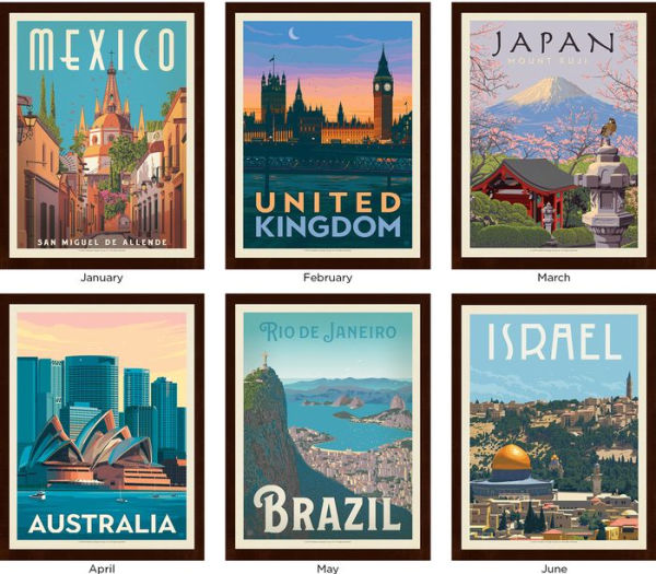 Anderson Design 2023 Wall Calendar: World Travel