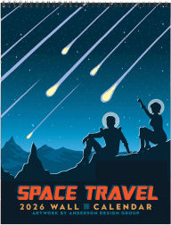 Title: 2026 Space Travel Vintage Art Wall Calendar