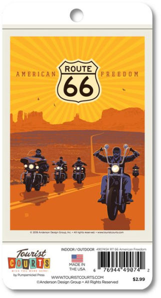 Route 66 American Freedom Vertical Sticker