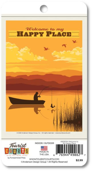 Welcome to My Happy Place Vertical Sticker