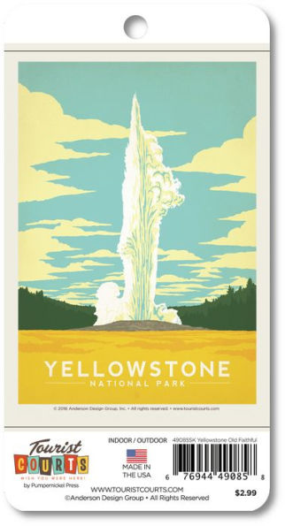 Yellowstone NP Old Faithful Vertical Sticker
