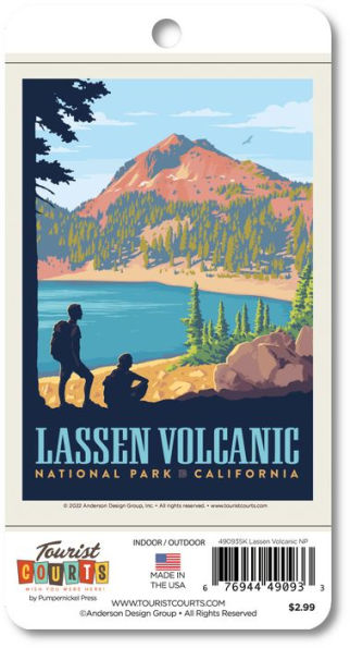 Lassen Volcanic NP Vertical Sticker