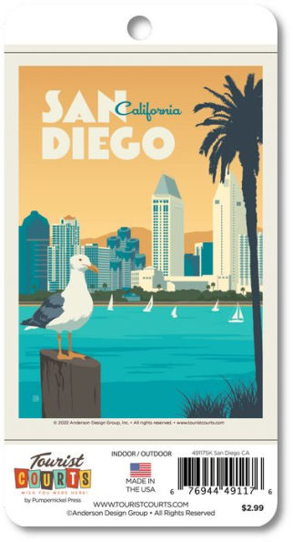 San Diego, CA Vertical Sticker