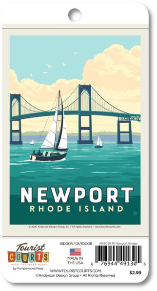 RI Newport Bridge Vertical Sticker