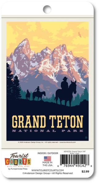 Grand Teton NP: Ridin' High Vertical Sticker