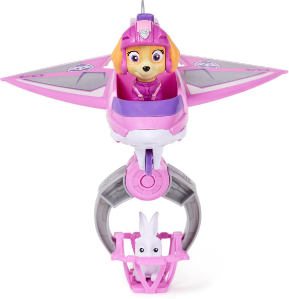 PAW Patrol: Air Rescue Skye Action Figure & Hero Claw Jet Plane with Retractable Claw, Rescue Basket & Bunny, Kids Toys for Boys & Girls Ages 3+