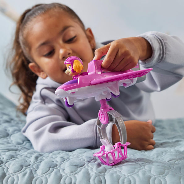 PAW Patrol: Air Rescue Skye Action Figure & Hero Claw Jet Plane with Retractable Claw, Rescue Basket & Bunny, Kids Toys for Boys & Girls Ages 3+