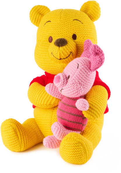 GUND Disney Official Pooh and Piglet Knit Plush, Winnie the Pooh, Stuffed Animal for Ages 1 and Up, Yellow/Pink, 10?