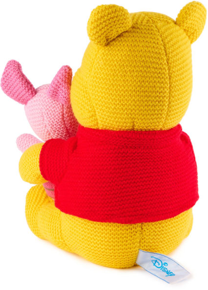 GUND Disney Official Pooh and Piglet Knit Plush, Winnie the Pooh, Stuffed Animal for Ages 1 and Up, Yellow/Pink, 10?